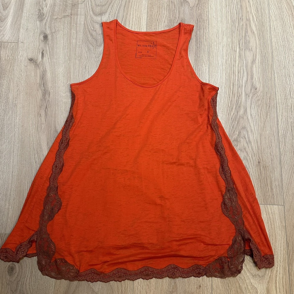 Vintage Free People Lace Trim Camisole Tank Too. We The Free Burnout USA‎ Y2K